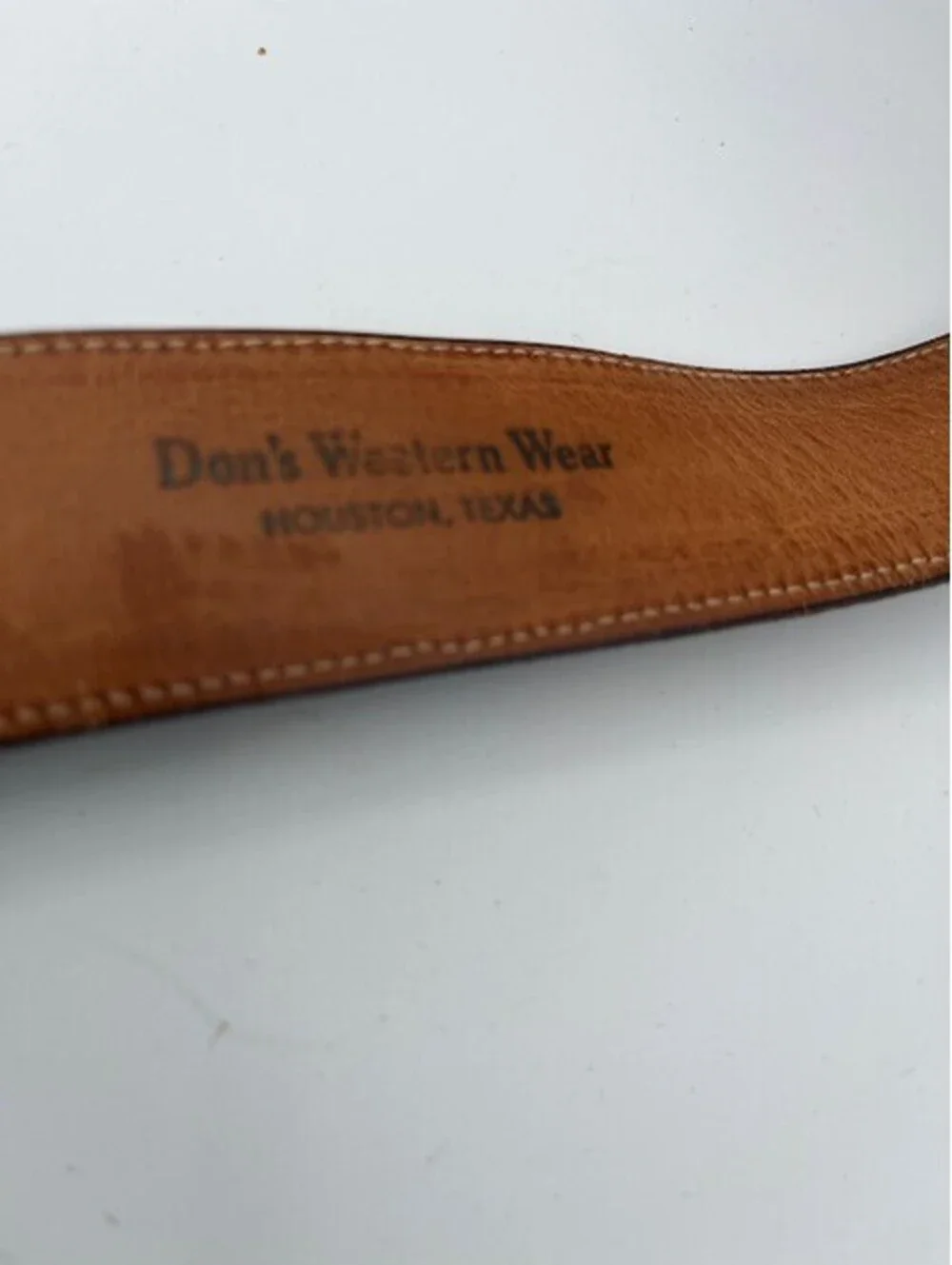 Vintage Genuine Brown Leather Tony Lama Belt Made in USA